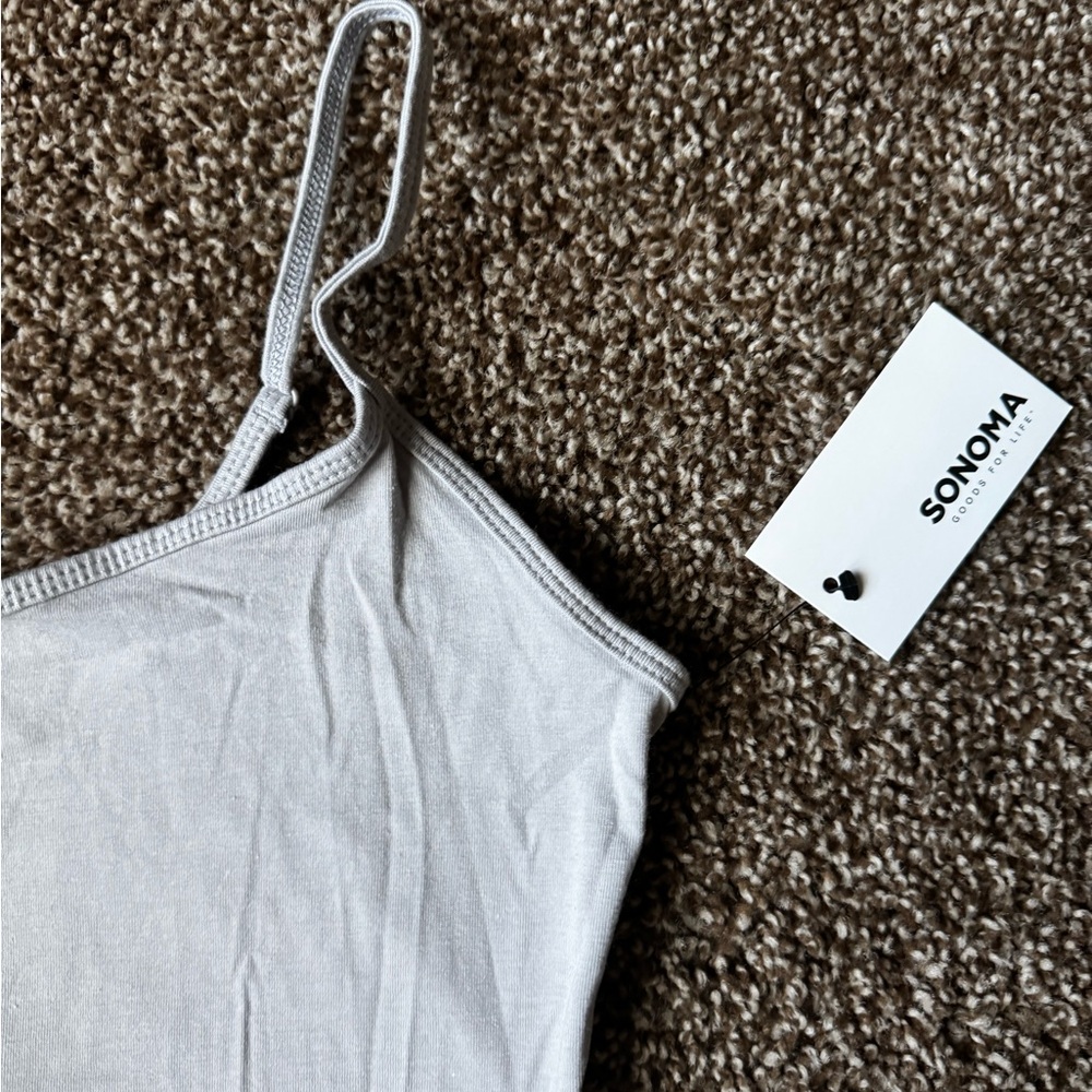 Women's Sonoma Goods For Life Everyday Camisole in Light Gray Small - Picture 2 of 4